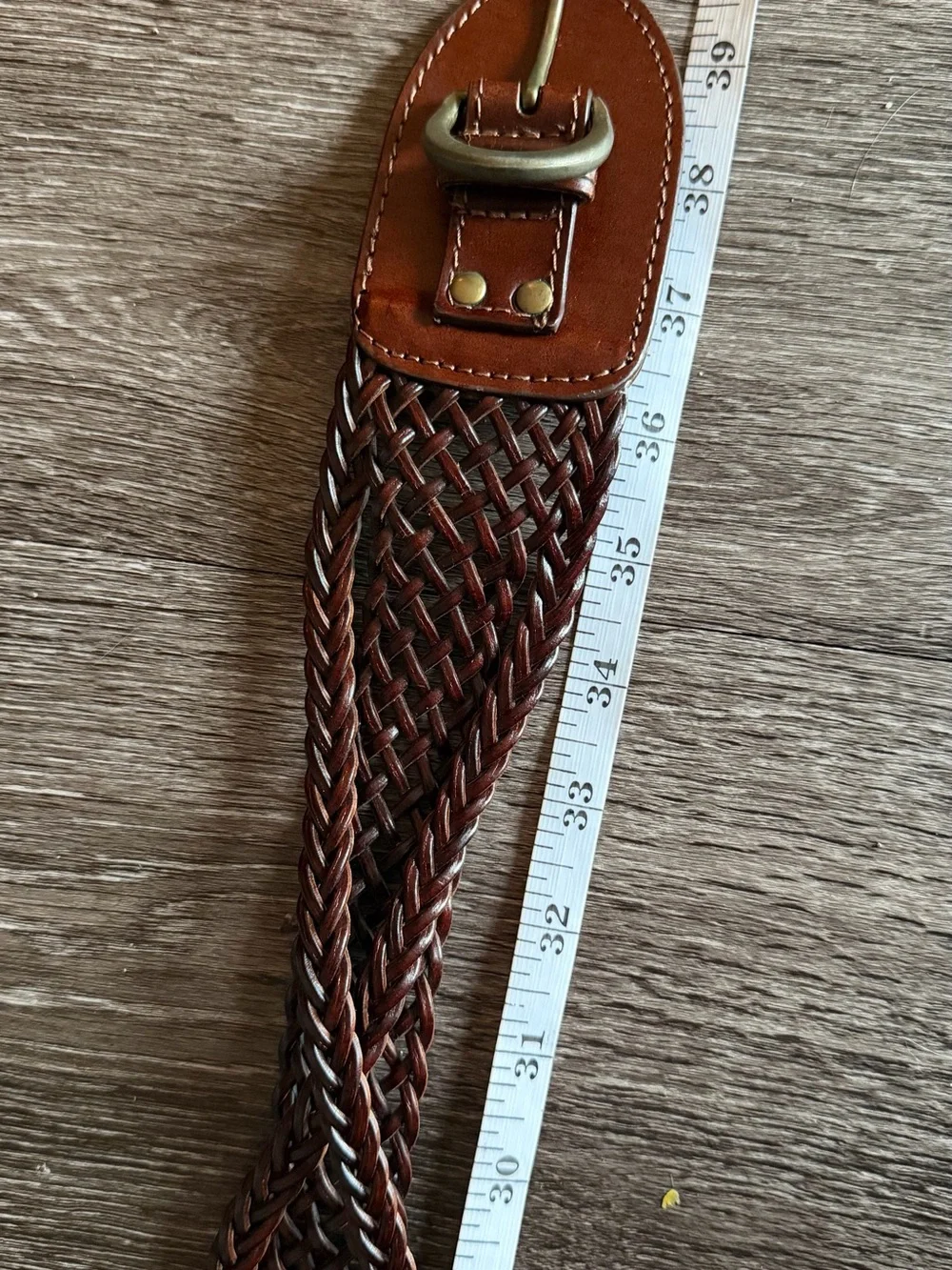 Vintage Brown Braided Woven Hip Waist Belt | Boho Western Cottagecore
